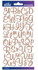 Sticko Alphabet Stickers - Copper Glitter