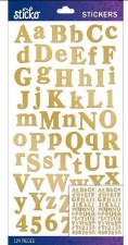 Sticko Alphabet Stickers - Gold Foil