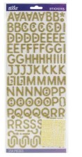 Sticko Alphabet Stickers - Gold Glitter