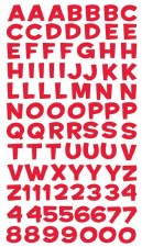 Sticko Alphabet Stickers - Fun House Red Metallic
