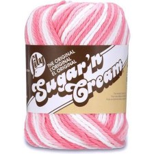 Sugar 'n Cream Yarn, Ombre- Strawberry Cream #144