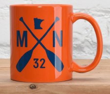 Summer House Ceramic Mug - Orange + Blue