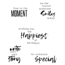 Sizzix Clear Stamp Set- Sunnyside Sentments #2