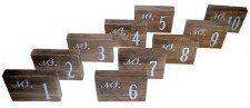 Rustic Table Numbers, 5"x4"- Numbers 1-10