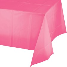 Touch of Color Plastic Tablecover 54"x108"- Candy Pink