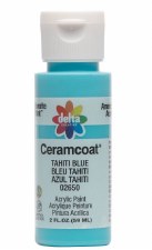 Delta Ceramcoat Acrylic Paint, 2oz- Blues: Tahiti Blue