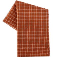 Window Pane 20"x28" Tea Towel- Terracotta & Cream