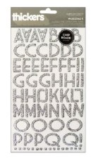 Wisecrack Silver Alphabet Glitter Thickers Stickers