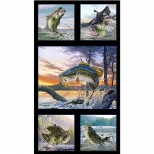 Nature & Wildlife Fabric Panel- Tight Lines