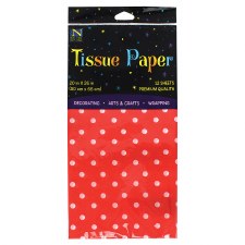 Tissue Paper, 12ct- Polka Dot Red