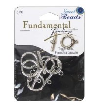 Toggle Clasp 17mm - 5pc - Antique Silver