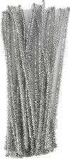 Touch Of Nature Chenille Stems, 12" - 25pc - Silver