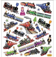 Multicolored Stickers - Trains