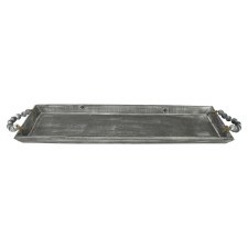 Wood Tray With Bead Handles