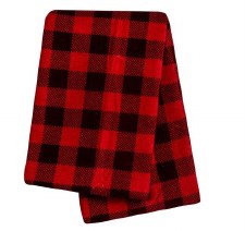 Jumbo Swaddle Flannel Blanket, 48" x 48" - Red & Brown Buffalo Check