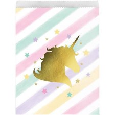 Party Treat Bags, 10ct- Unicorn