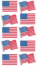Sticko Stickers- Military & Patriotic- Waving Flags