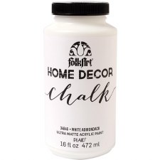 FolkArt Home Decor Chalk Paint 16oz- White Adirondack