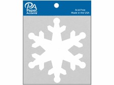 Paper Accents Chipboard - White Snowflakes, 2pc