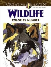 Creative Haven Color-by-Number Adult Coloring Book- Wildlife