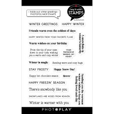 Say It In Stamps Inside Out Greetings Clear Stamps - Winter Greetings