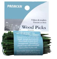 Wired Wood Floral Picks, 3" 90ct - Green