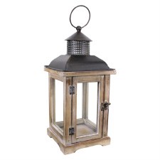 Wood & Metal 16" Lantern