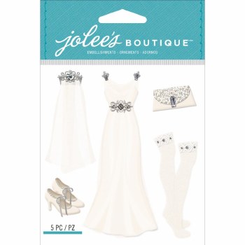 Jolee's Wedding Dimensional Stickers- Wedding Dress