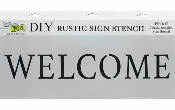 DIY Rustic Sign Stencil, 16.5&quot;x6&quot;- Welcome