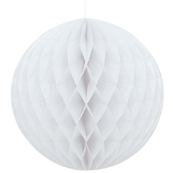 Honeycomb 8&quot; Ball Decoration- White