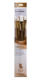 White Taklon Brush Value 4-Pack