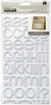 Rootbeer Float Alphabet Thickers- White
