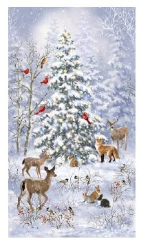 Nature &amp; Wildlife Fabric Panel - Winter Wonderland