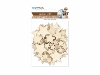 Craftwood Wood Bits - Stars 60pc