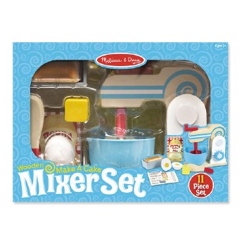 Melissa &amp; Doug Wooden Toy Set- Make-A-Cake Mixer Set