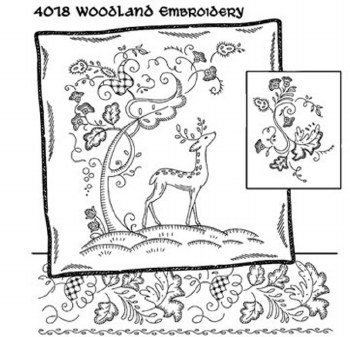 Aunt Martha's Iron On Transfers- Woodland Embroidery #4018