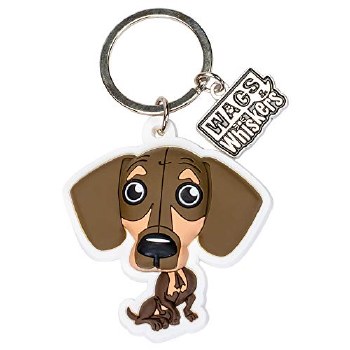 Wags &amp; Whiskers Dog Keychain- Dachshund