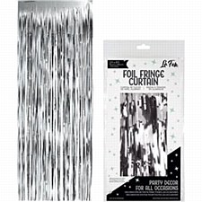 Silver Foil Fringe Curtain