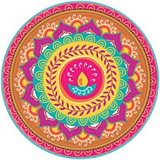 10.5"Diwali Plates