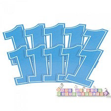 10 '1' Blue Cutouts