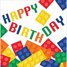 Block Party Happy Birthday Lunch Napkin
