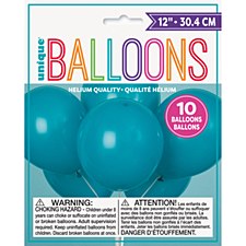 12" Teal Balloons