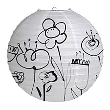Mod Blooms Round Lantern