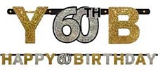 Sparkling Celebration 60th Birthday Letter Banners