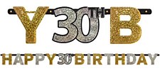 Sparkling Celebration 30th Birthday Letter Banners