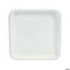 9"Square White Plates
