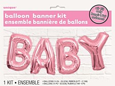 14"Baby Pink Balloon Banner