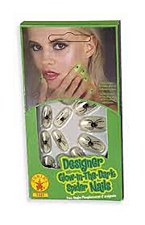 Designer Glow-In-The-Dark Spider Nails