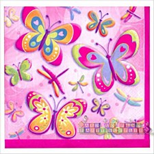 Butterflies & Dragonflies Bev. Napkins