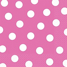 Hot Pink Dots Lunch Napkin Hot Pink Dots Lunch Napkin
